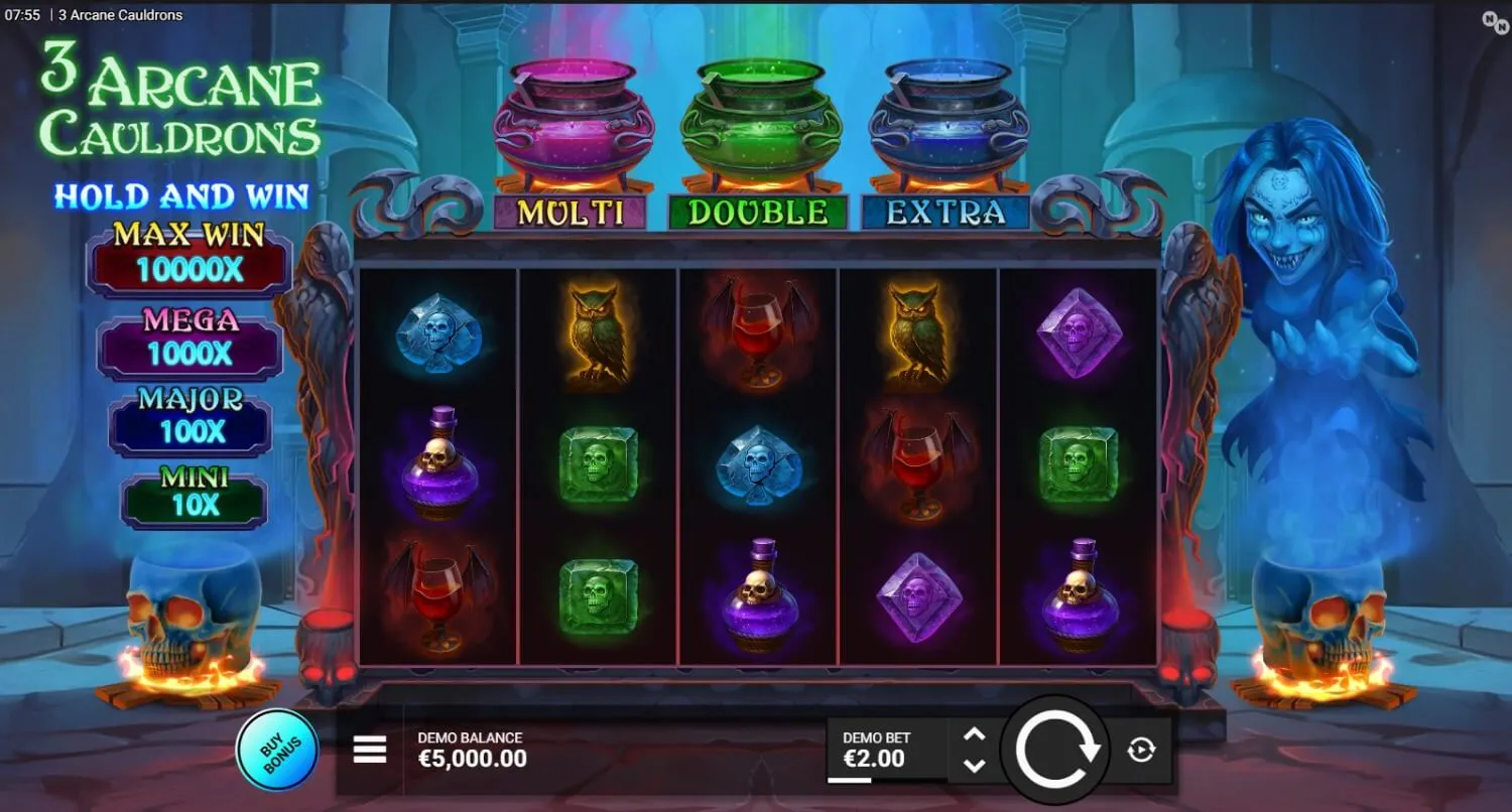 3 Arcane Cauldrons Hold and Win
